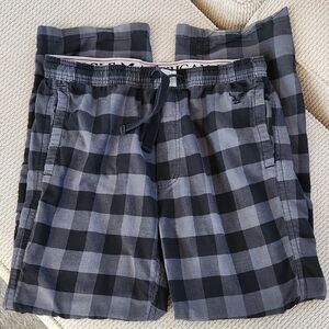 American Eagle Outfitters Heritage Black and Gray Flannel Pajama Pants, Size Med